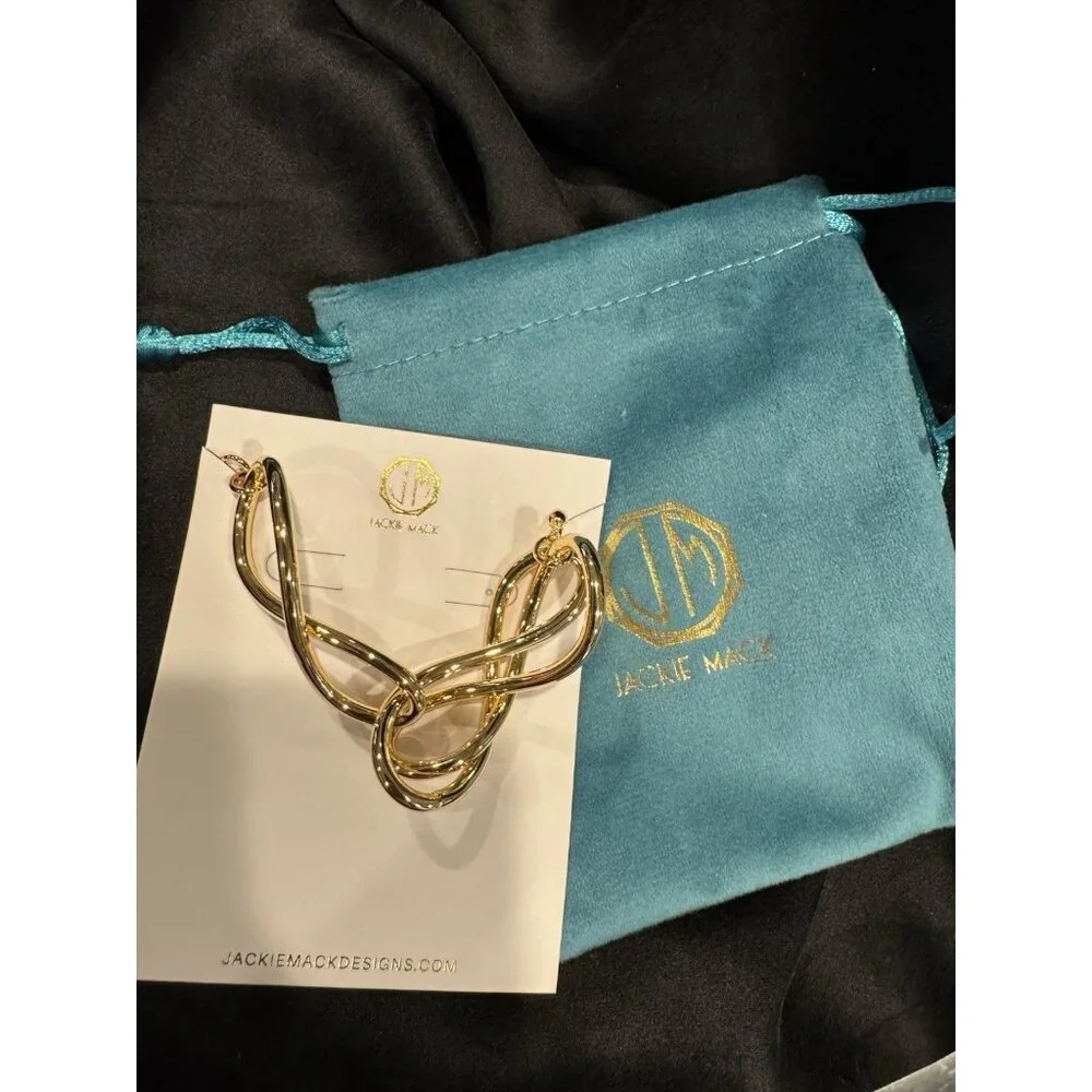 Jackie Mack Gold Tone Lumi Link Bracelet Women's Costume Jewelry $128 NEW
